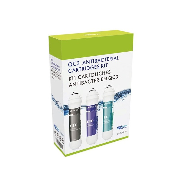 Kit 3 filtros antibacterias recambio Osmosis Compacta/ultrafiltración