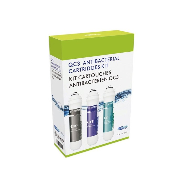 Kit 3 filtros QC3 antibacterias recambio Osmosis Compacta/ultrafiltración