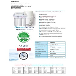 Equipo Osmosis  inversa 5 etapas Premium